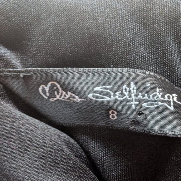 Miss Selfridge Women’s Bodycon Dress Size 8 Black Abstract Print Cutout Back - Picture 3 of 5